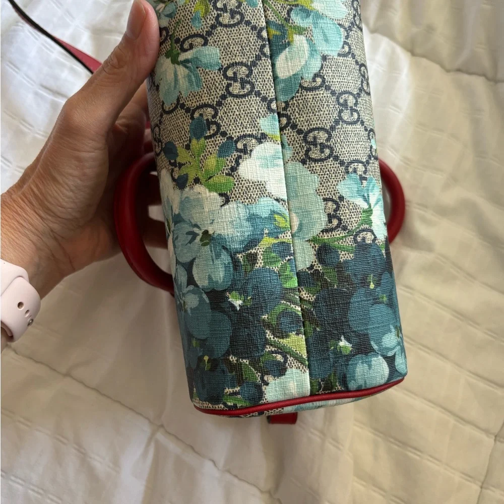 Gucci Blooms Floral Canvas and Red Leather Women's Mini Bag Brand New - Picture 6 of 8